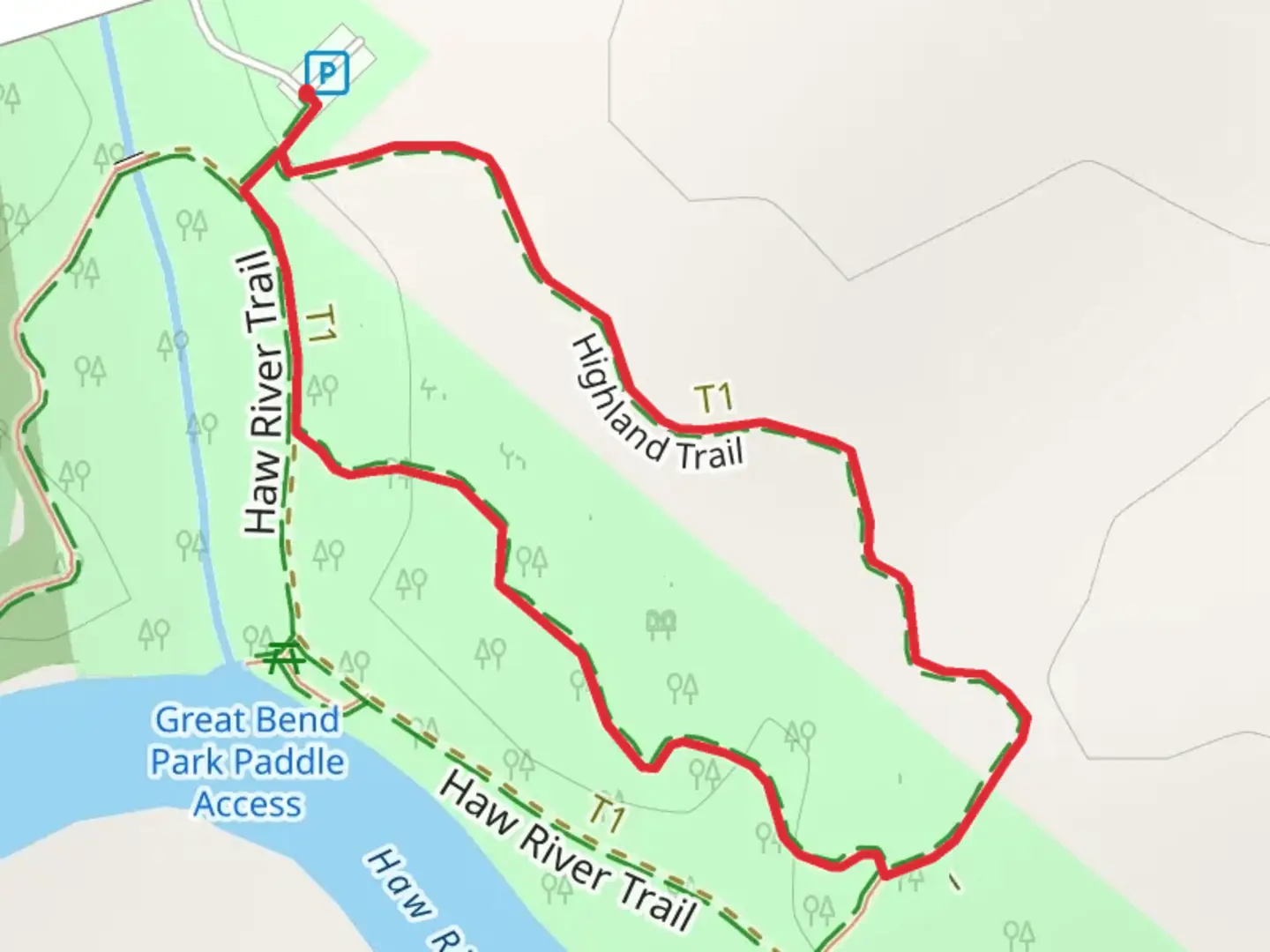 An image depicting the trail Highland Loop Trail and its surrounding area.