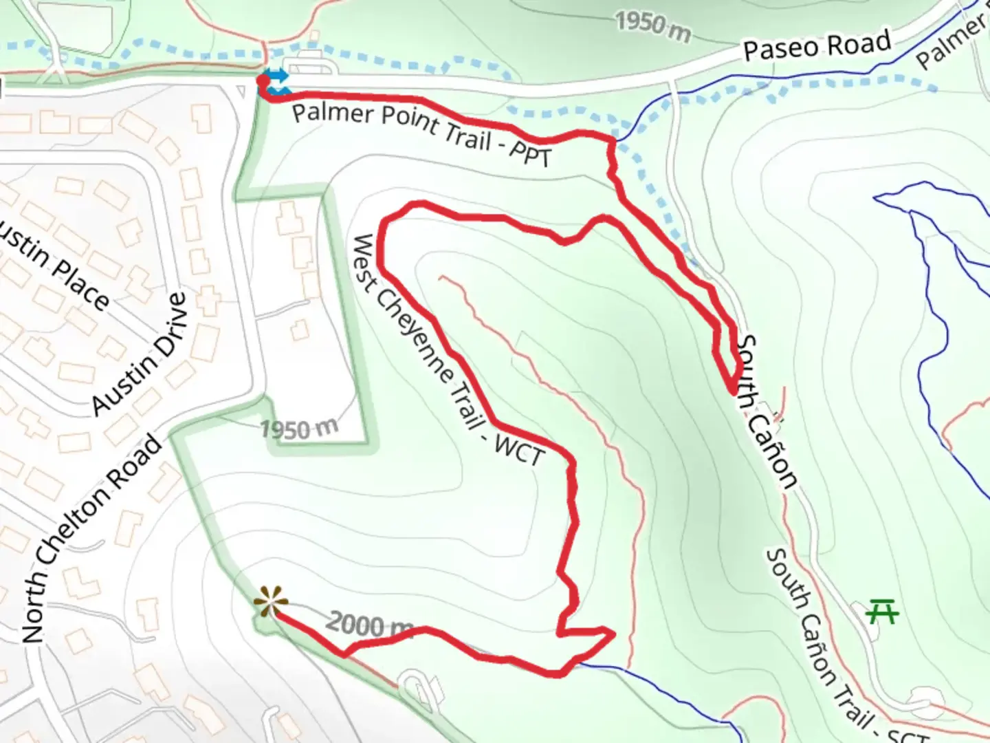 An image depicting the trail Palmer Point and Grand View Trail and its surrounding area.
