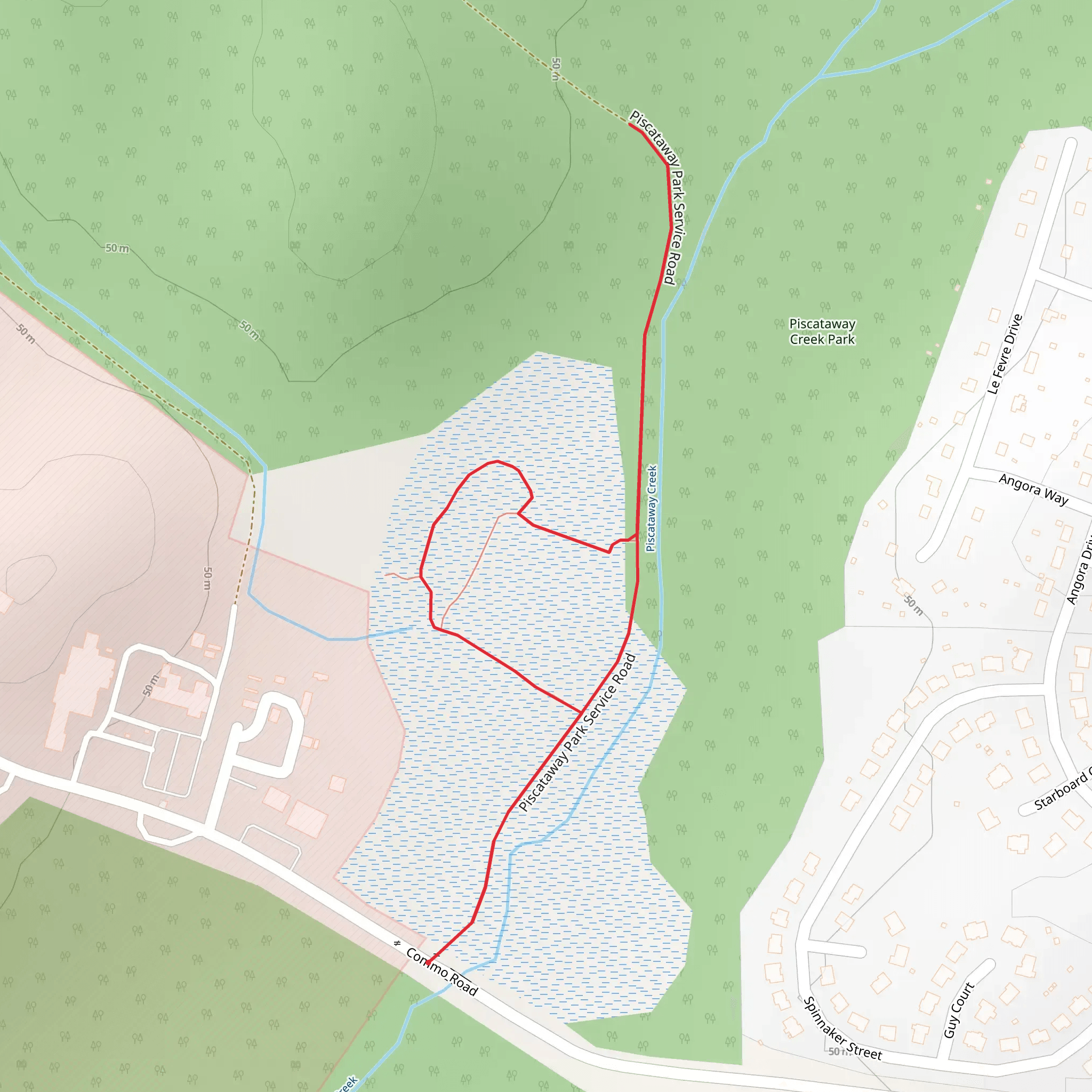 Piscataway Park Service Road Loop mobile static map