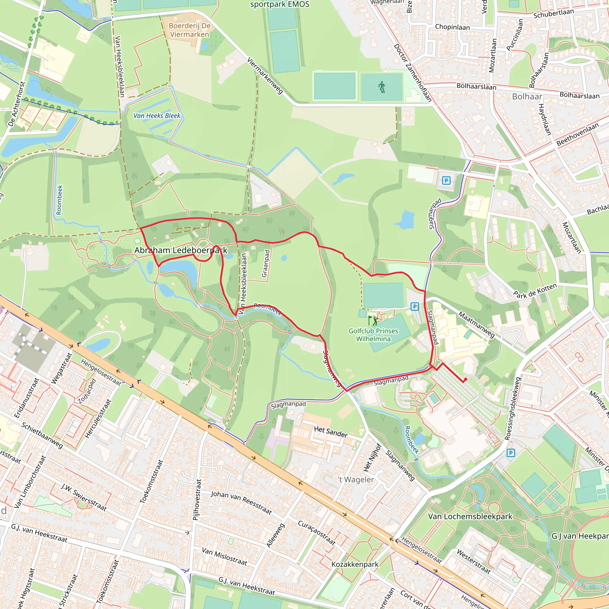 Heemtuin and Golfterrein Loop mobile static map