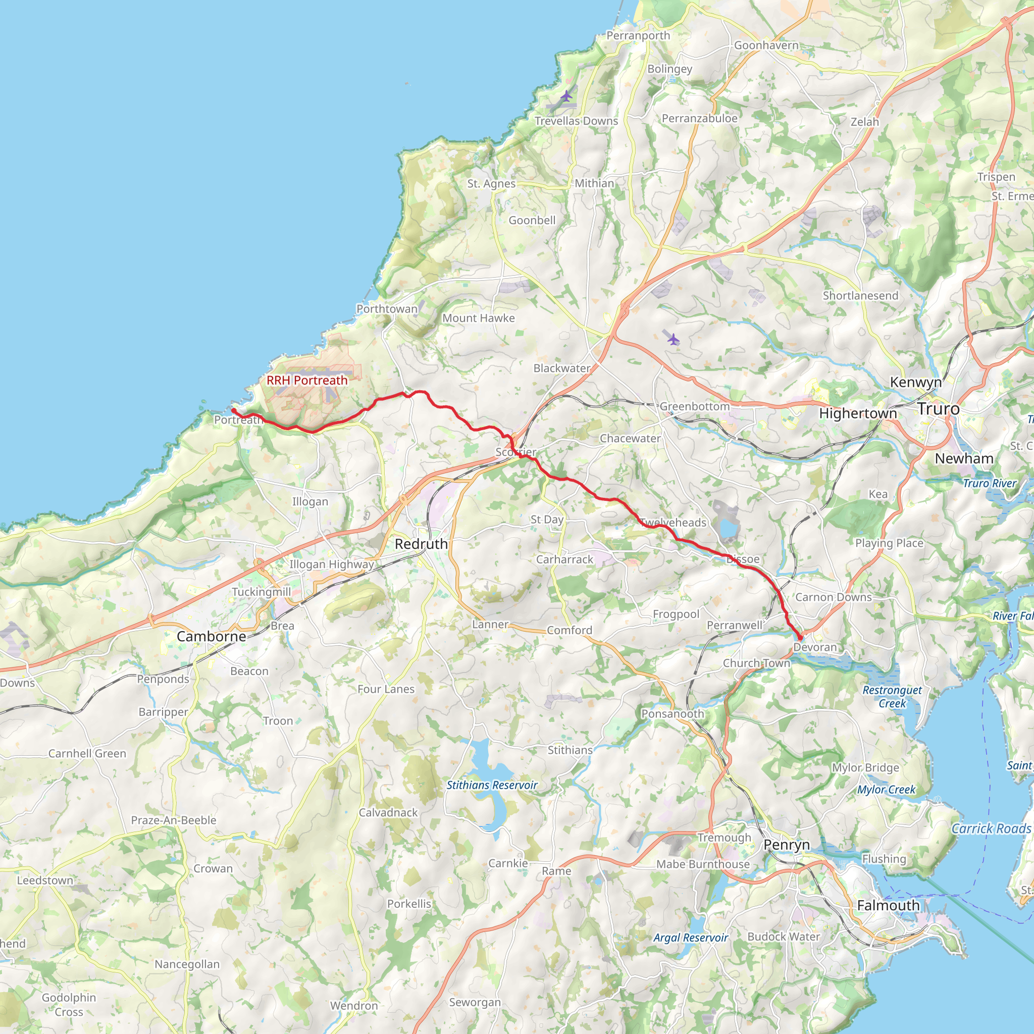 Coast to Coast Trail - Cornwall Mineral Tramways mobile static map
