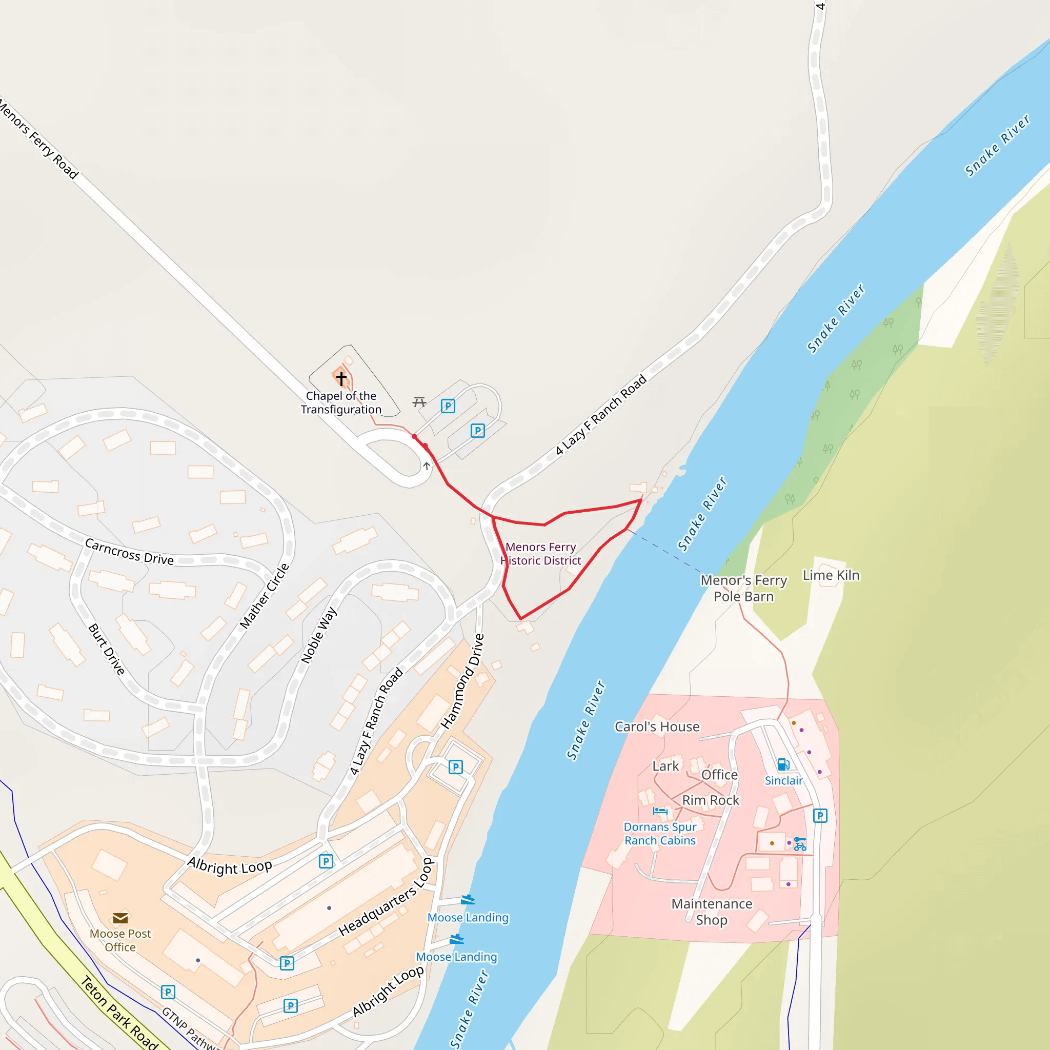 Menor’s Ferry West Trail mobile static map