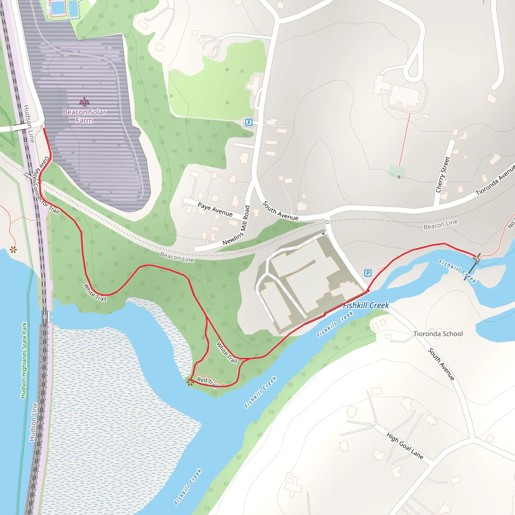 Fishkill Creek and White Tail Trail mobile static map