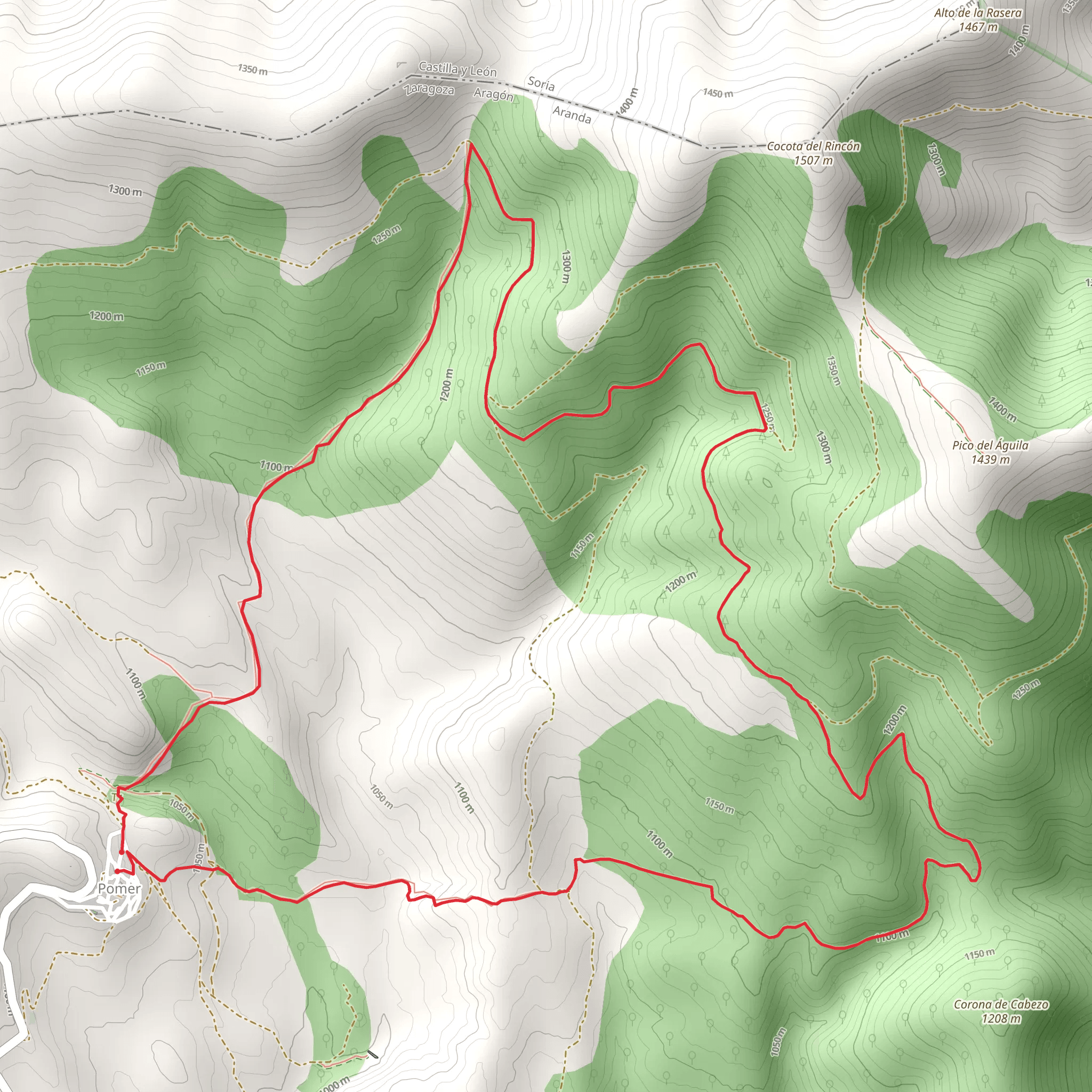 Return to Pomer through the Pine Forest PR Z 17 mobile static map