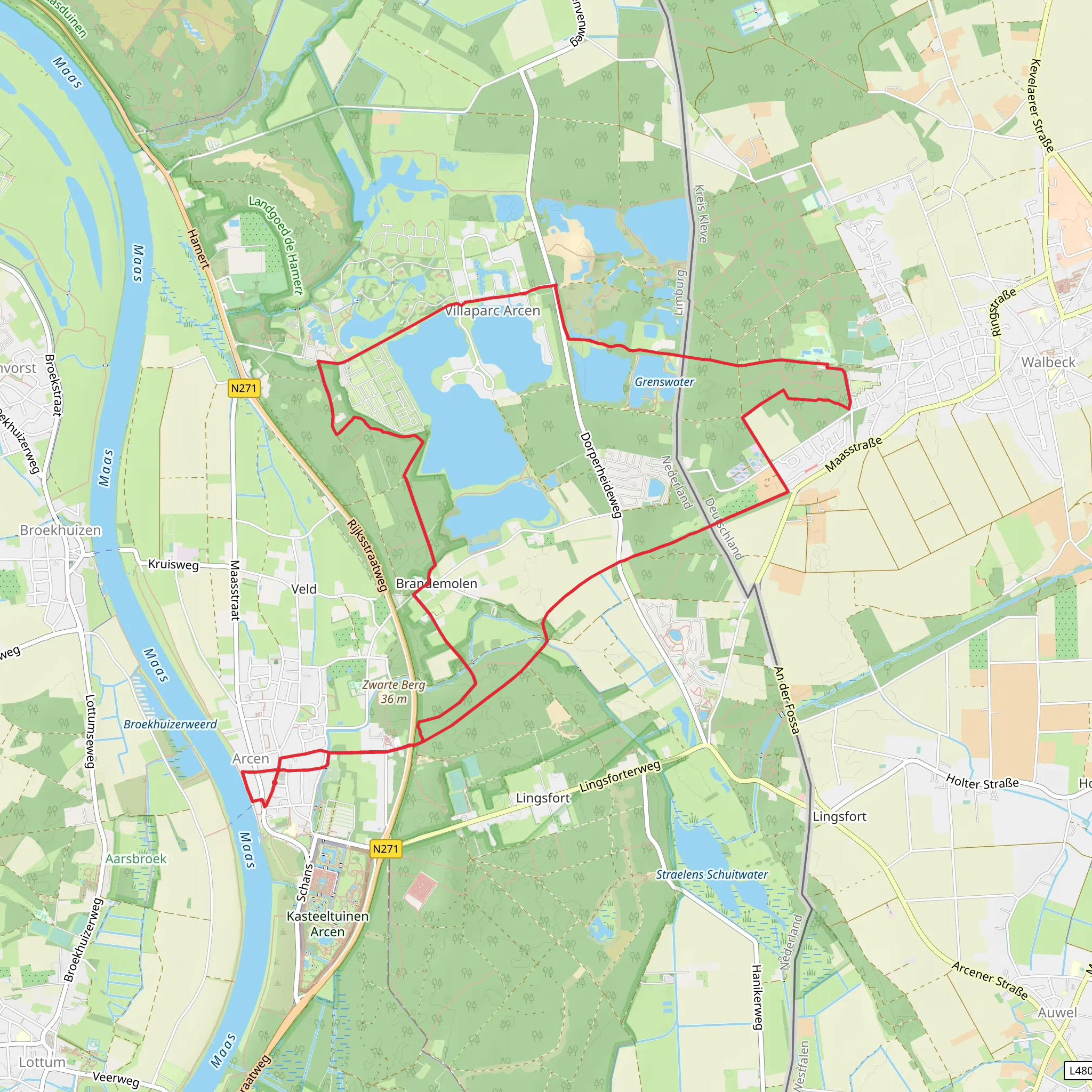 Grenswater and Gemeente Venlo Loop mobile static map