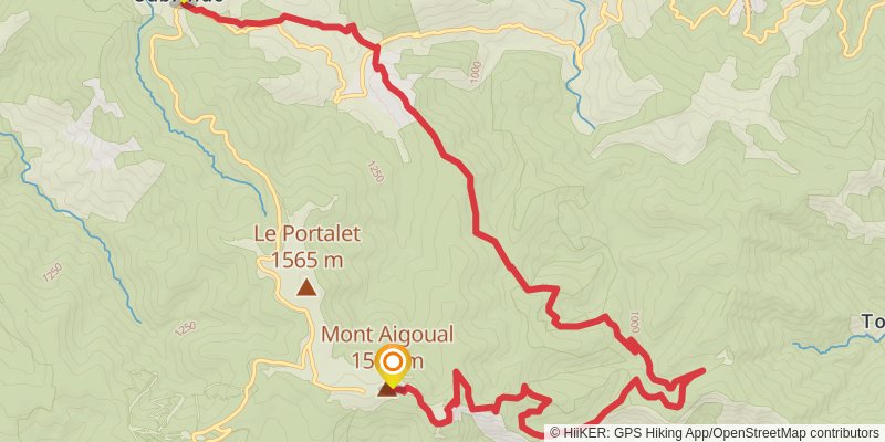 Tour of Mont Aigoual stage 2 Map