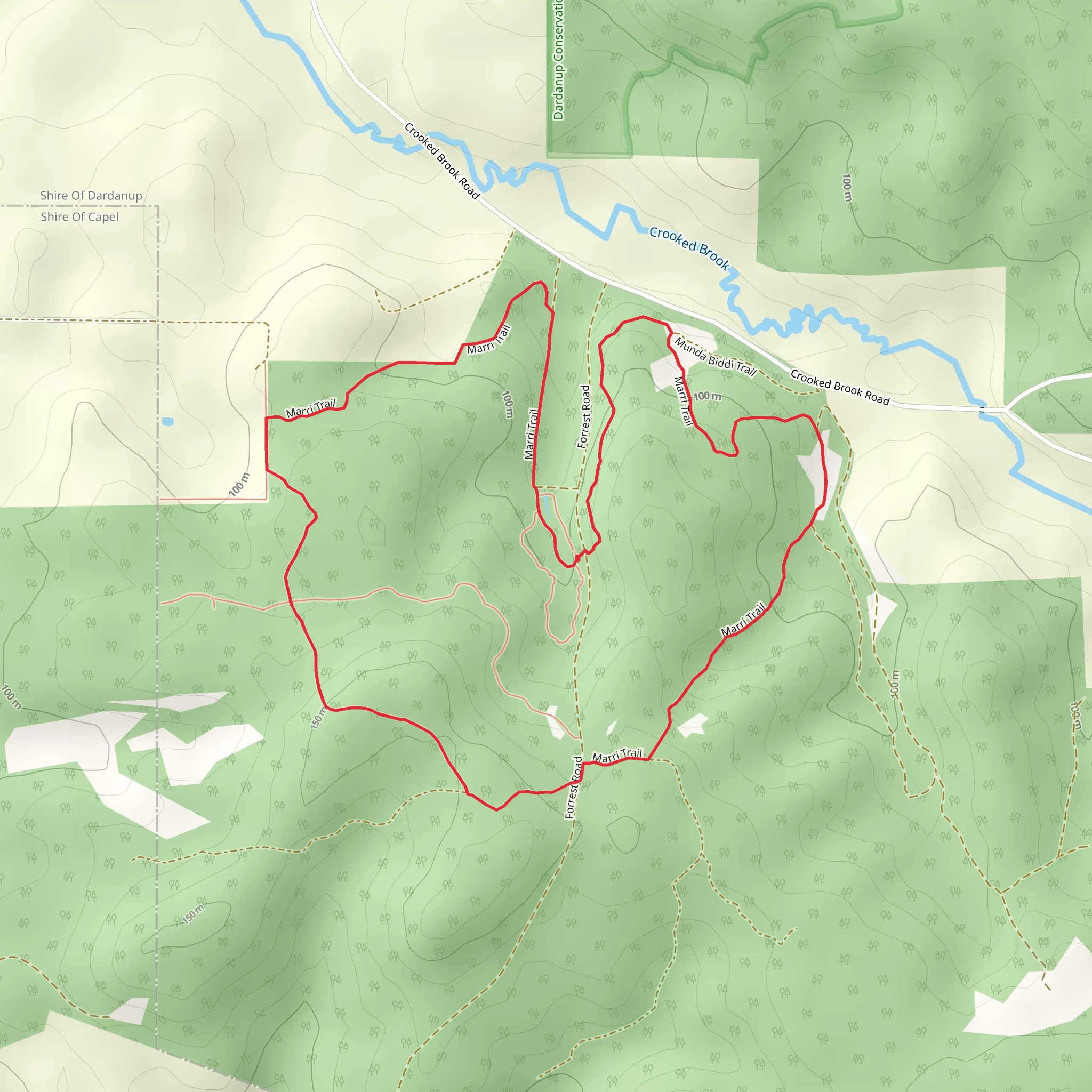 Marri Trail mobile static map