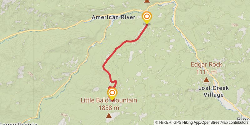 Little Bald Trail stage 2 Map