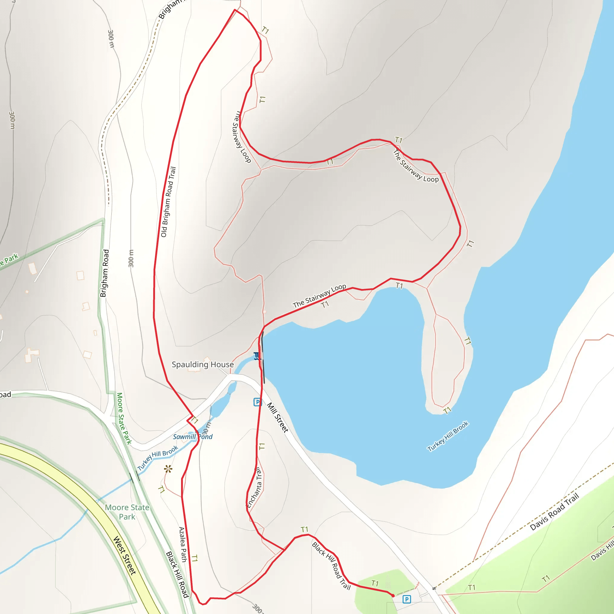 Azalea Path and The Stairway Loop Trail mobile static map