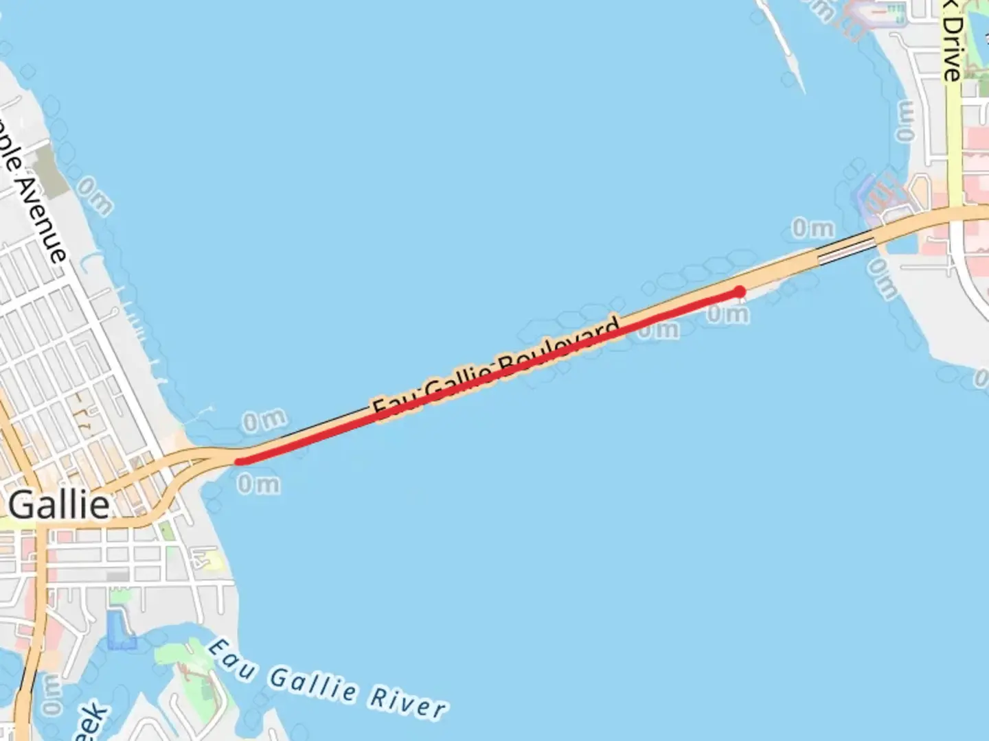 An image depicting the trail Eau Gallie Boulevard and its surrounding area.