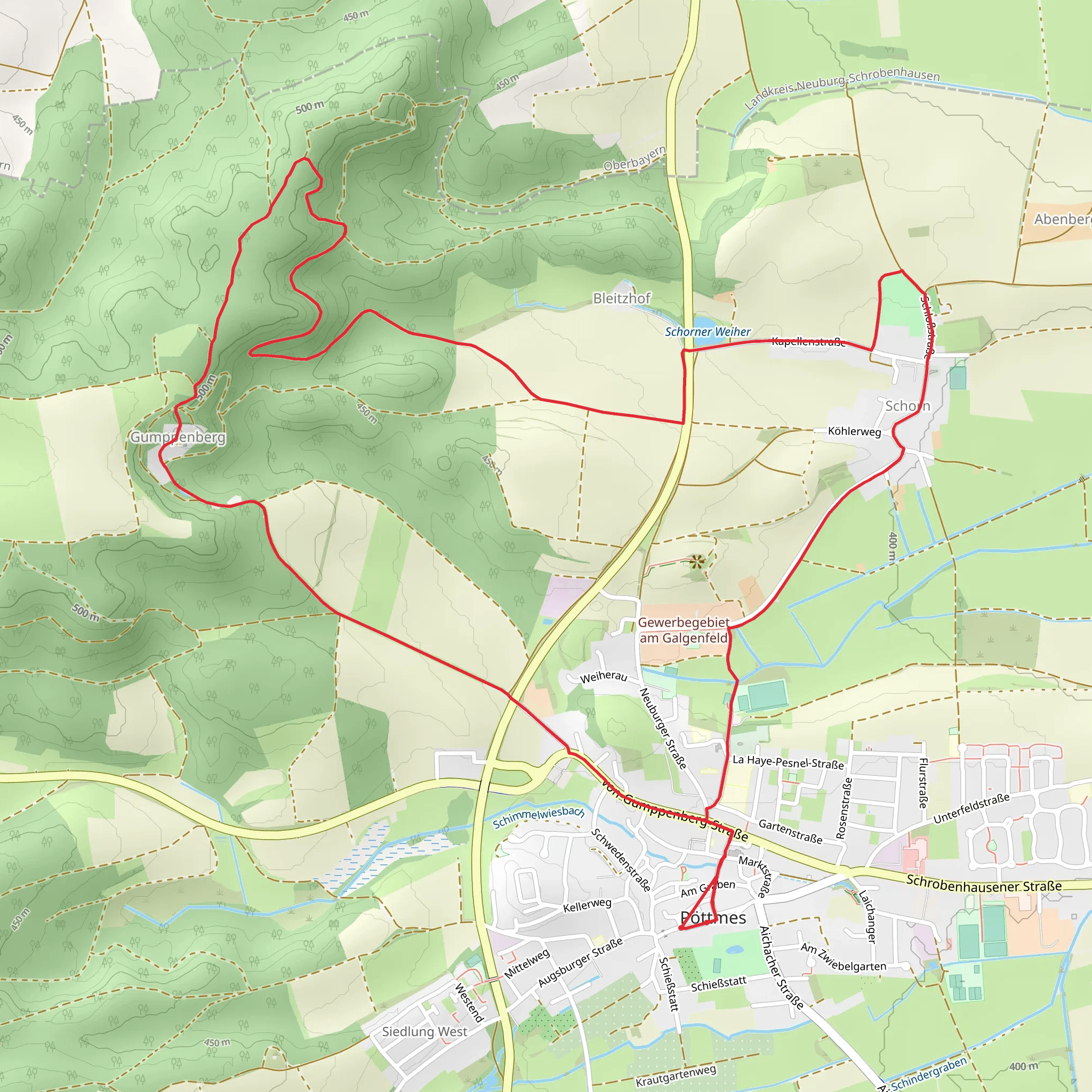 Drei Schloesser Tour mobile static map