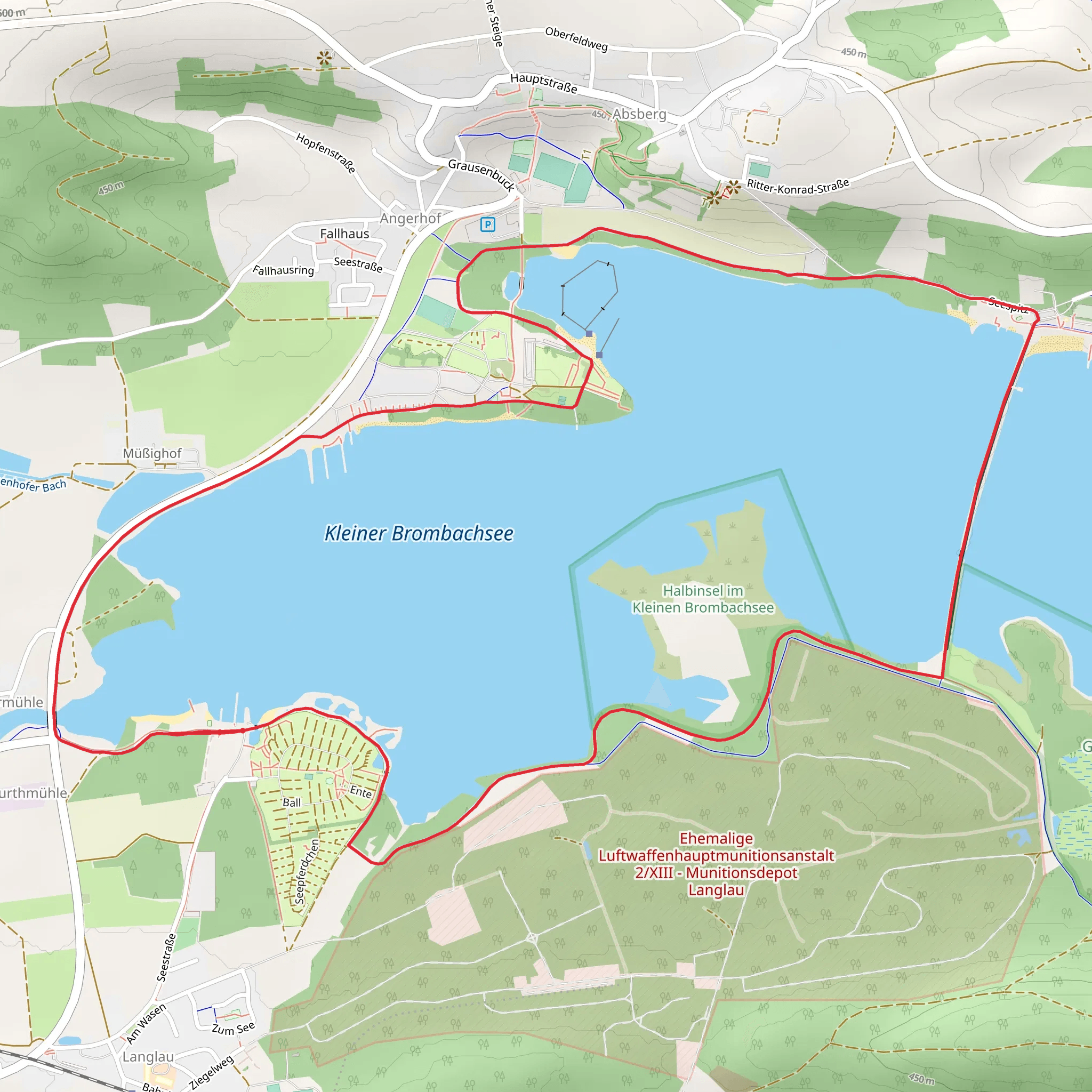 Kleiner Brombachsee via Fraenkisches Seenland mobile static map