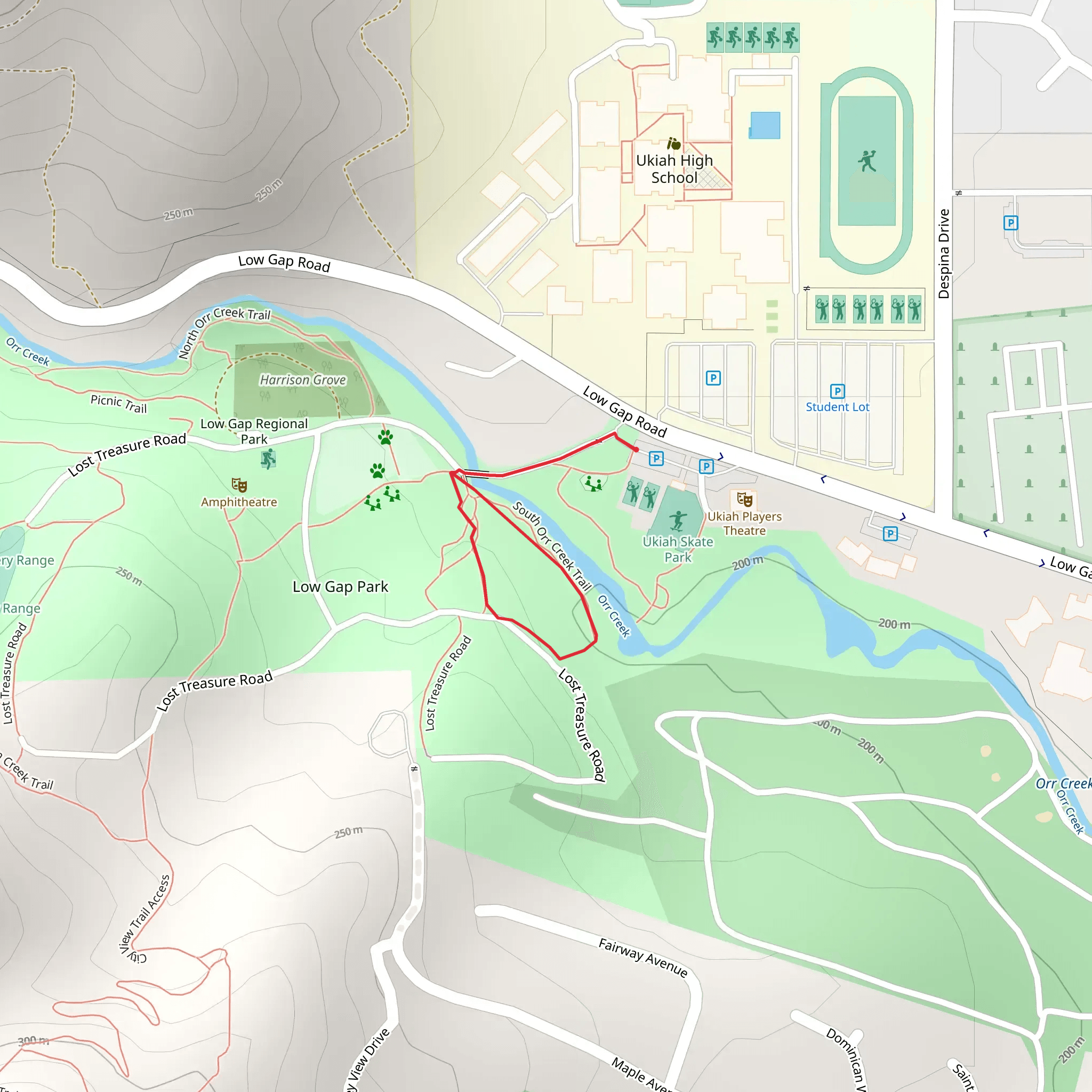 South Orr Creek Loop Trail mobile static map