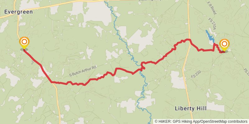 Lone Star Trail stage 6 Map