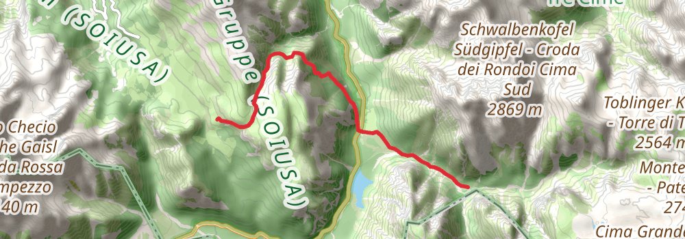 Via Alpina - Red Trail stage 30 Map