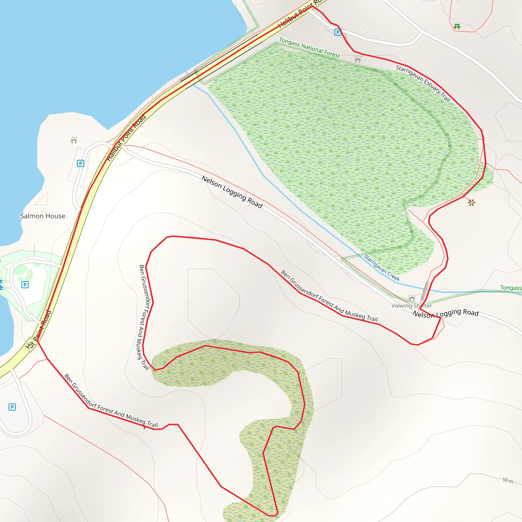 Ben Grussendorf Forest and Muskeg Loop Trail mobile static map