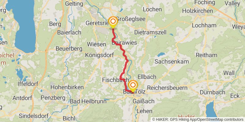 Dream Path - Traumpfad - Munich to Venice stage 3 Map