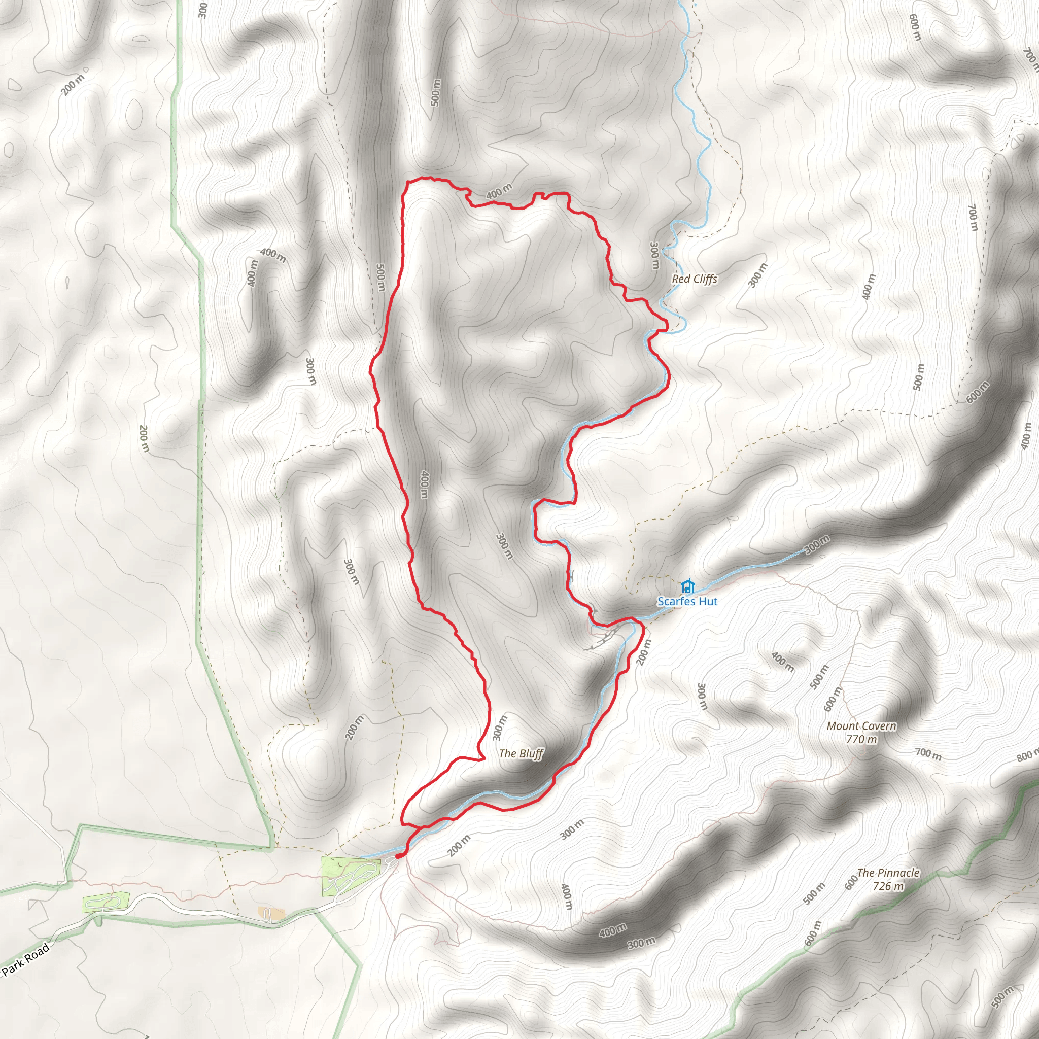 Hidden Gorge - Mambray Creek Track mobile static map