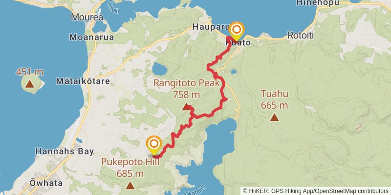 Western Ōkataina Walkway stage 1 Map