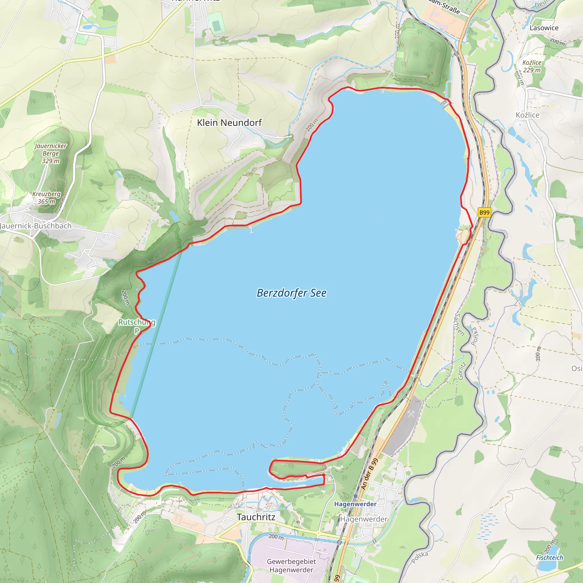 Berzdorfer See Loop mobile static map