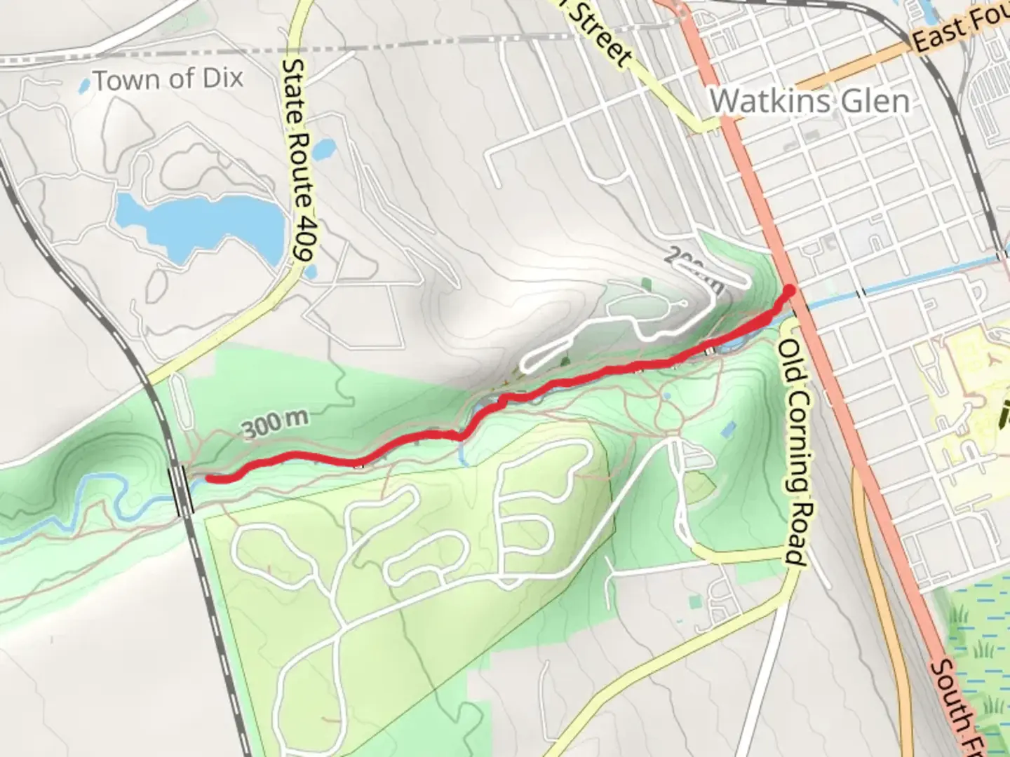 An image depicting the trail Gorge Trail from Glen Creek and its surrounding area.