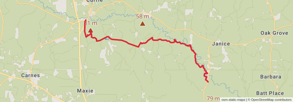 American Perimeter Trail - The South Primary stage 32 Map