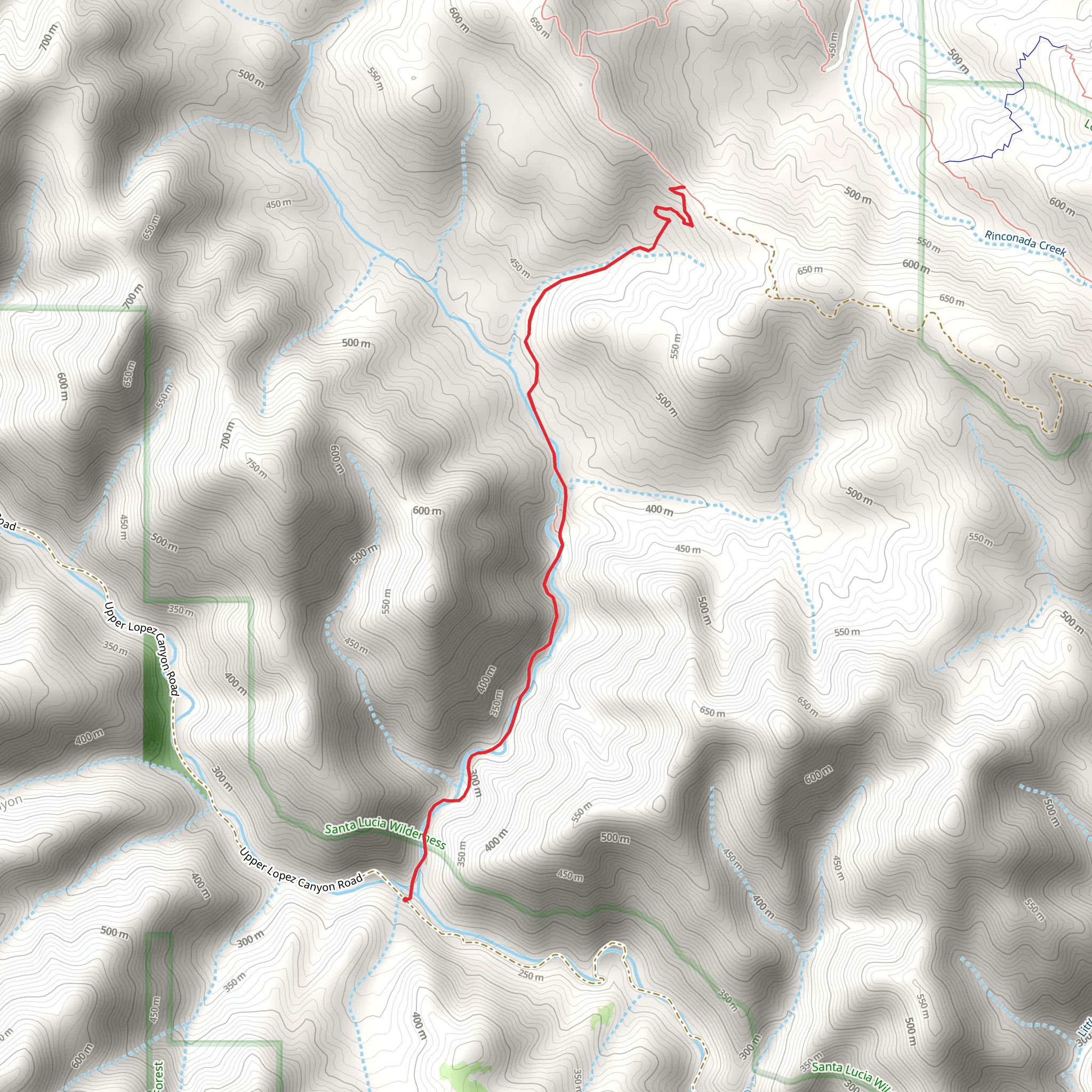 Big Falls from Upper Lopez Canyon Road mobile static map