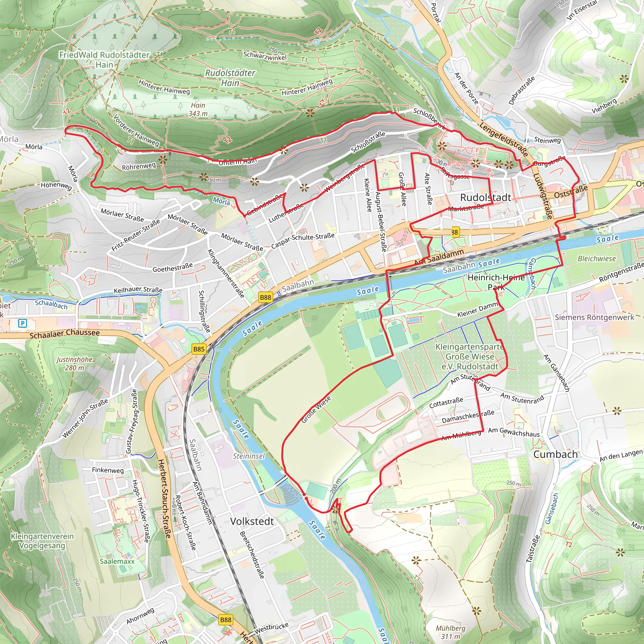 Schiller Wanderweg mobile static map