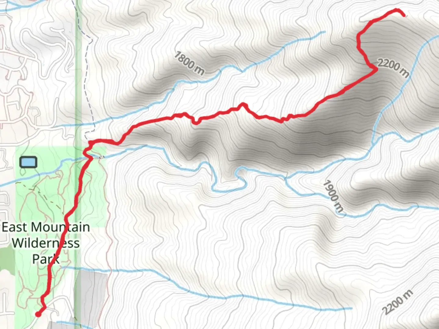 An image depicting the trail Web Canyon Trail and its surrounding area.