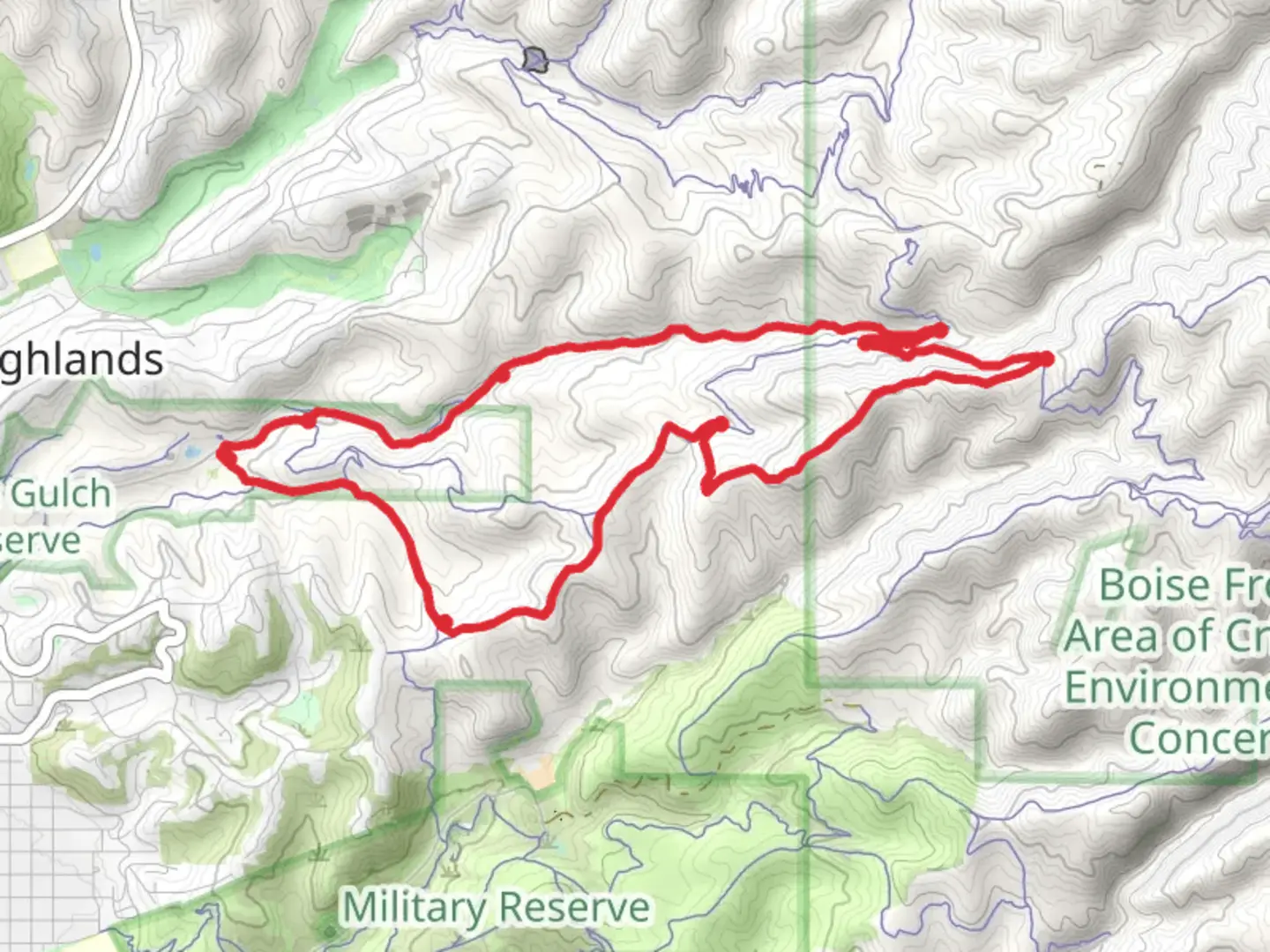 An image depicting the trail lower hulls gulch #29 and sidewinder trail loop (even days only!) and its surrounding area.