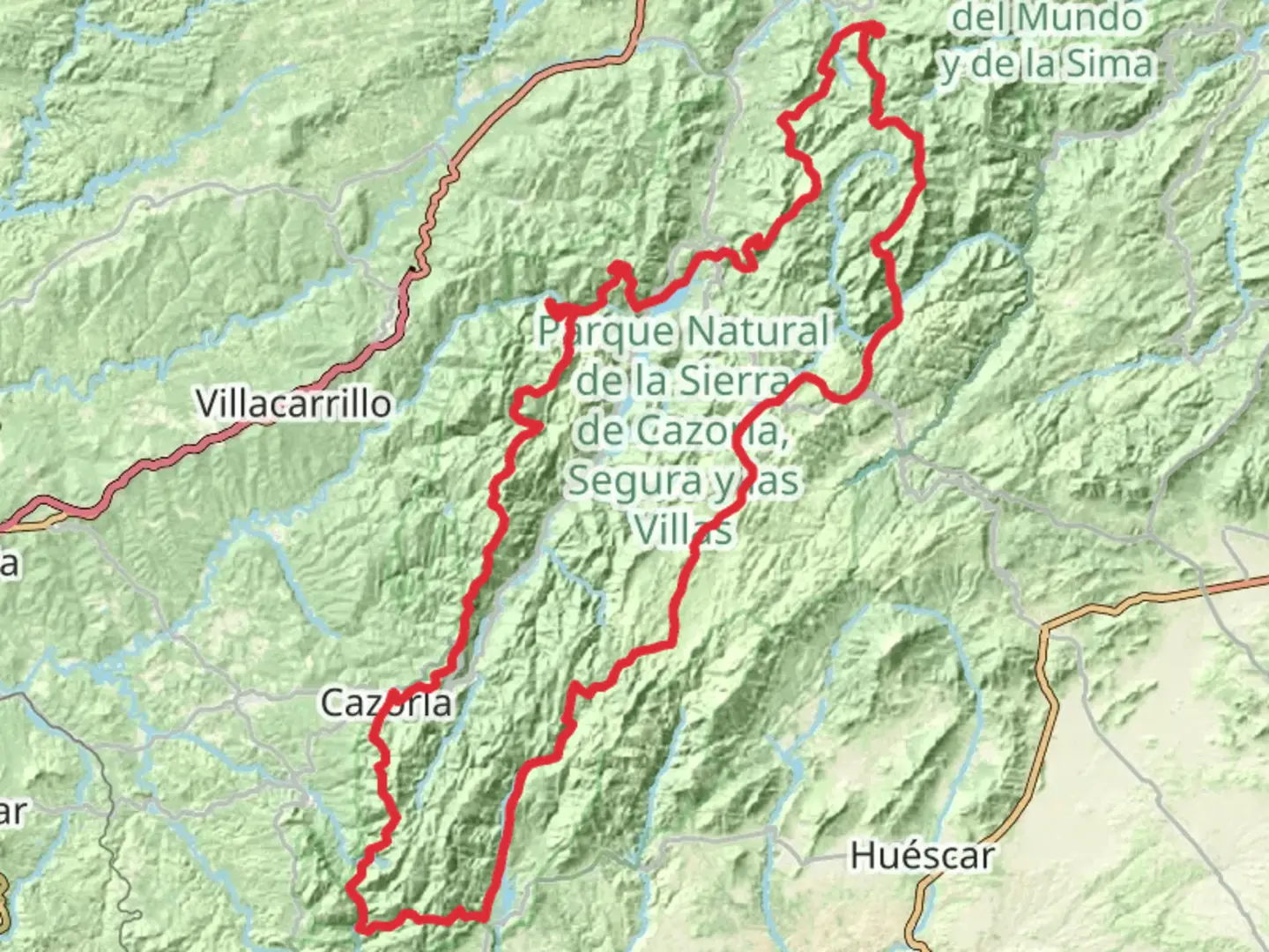 An image depicting the trail GR 247 Bosques del Sur - Andalucía and its surrounding area.