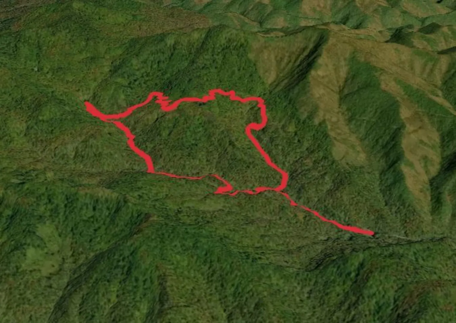 An image depicting the trail Twin Falls Trail and its surrounding area.