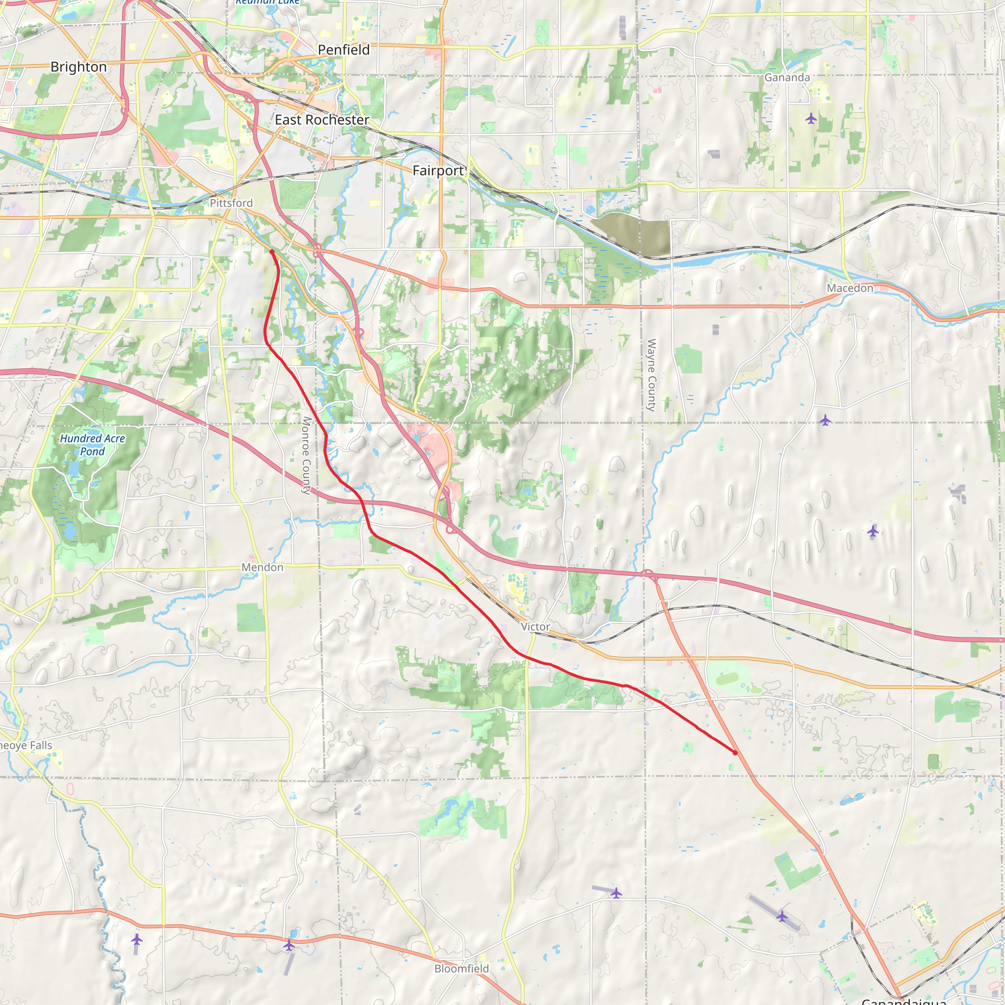 Irondequoit Creek via Auburn Trail mobile static map