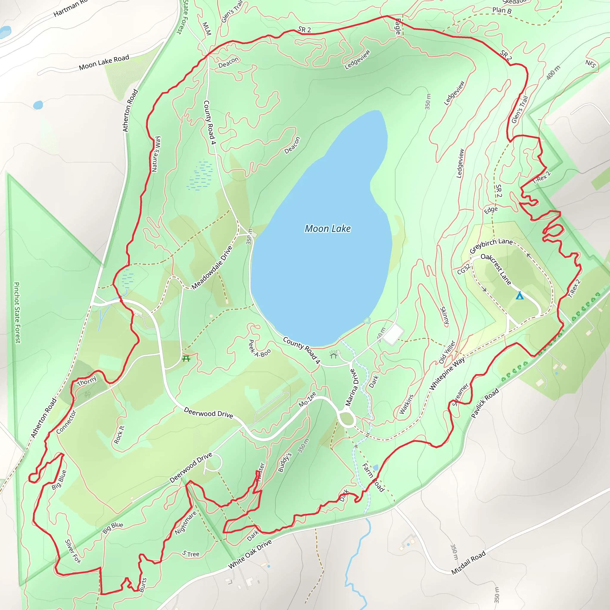 Moon Lake Loop mobile static map