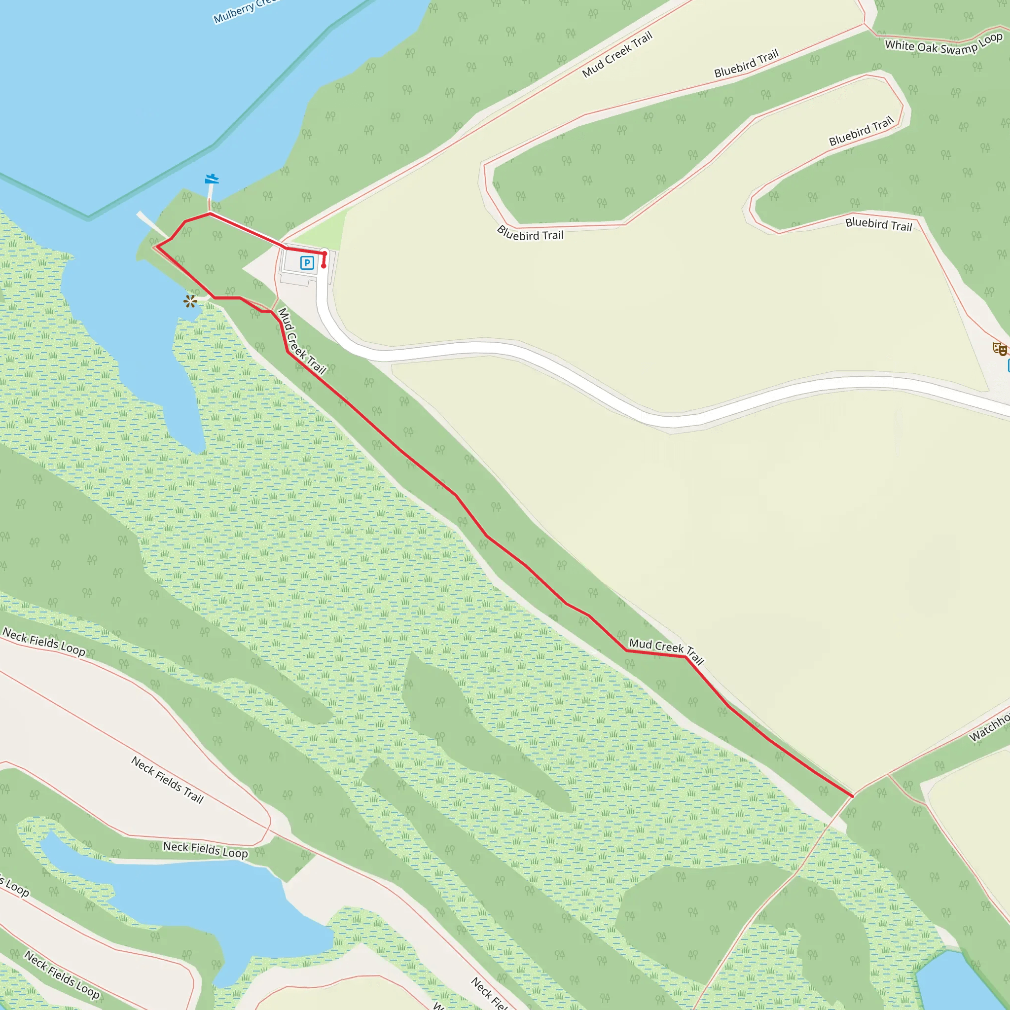 Mulberry Creek Boardwalk and Mud Creek Trail mobile static map