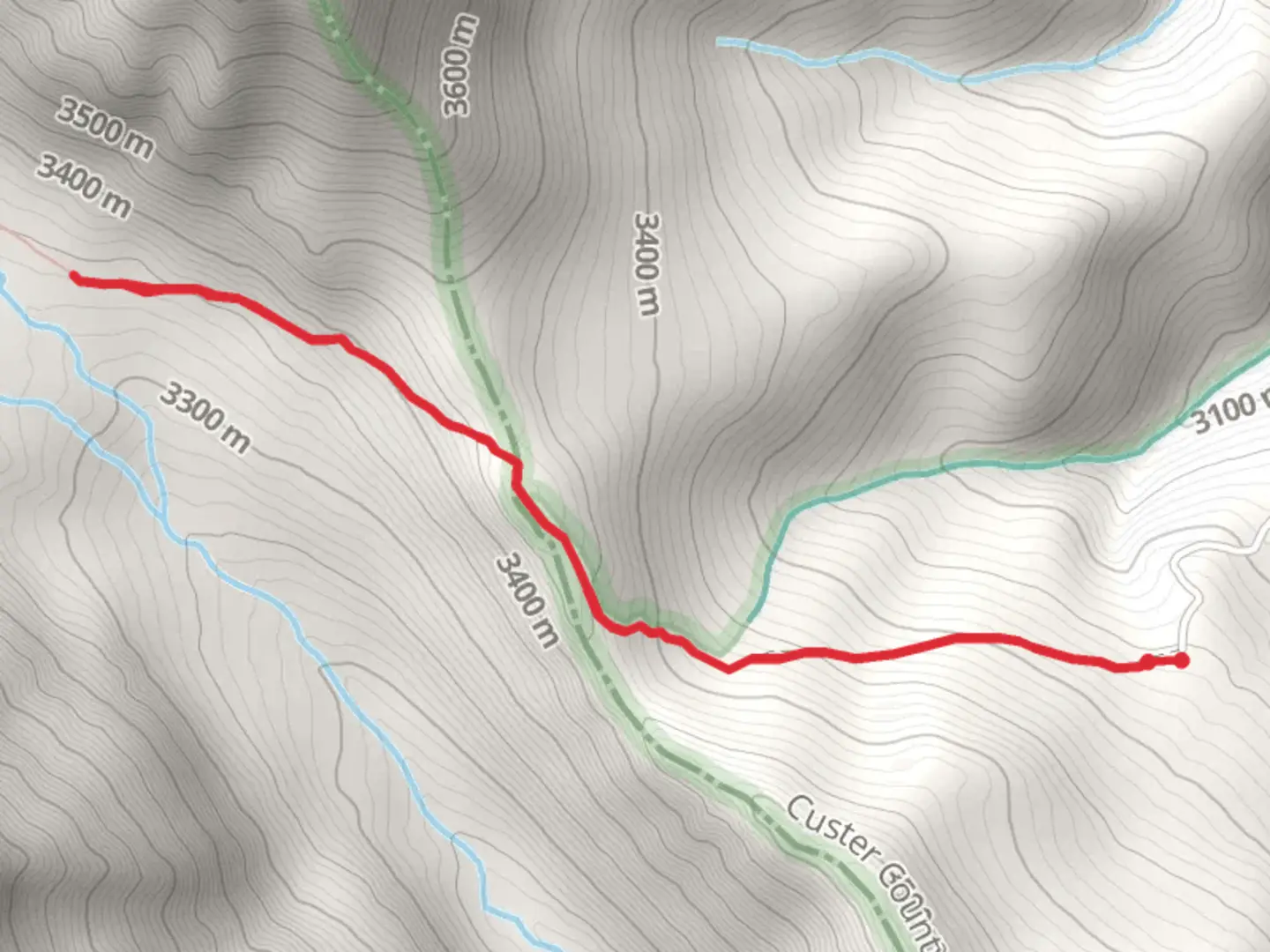 An image depicting the trail Music Pass Trail and its surrounding area.
