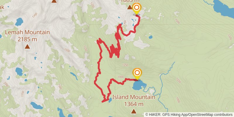 Central Alpine Lakes Loop stage 3 Map