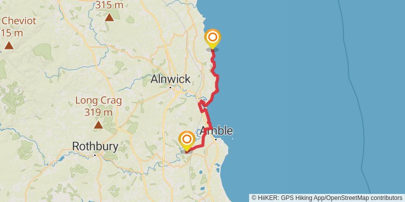 St Oswald's Way stage 4 Map