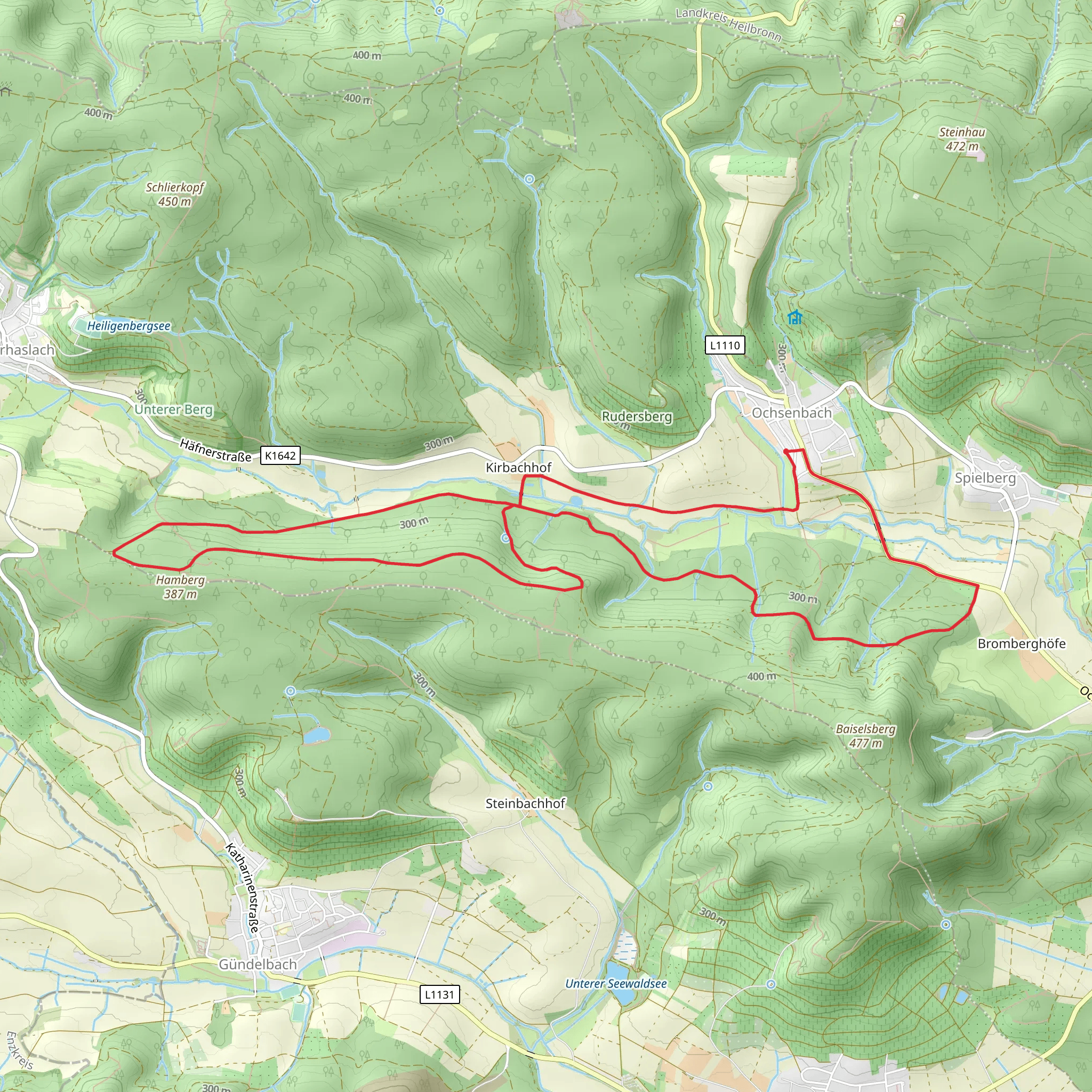 Tiergarten Loop - Kirbachhof mobile static map
