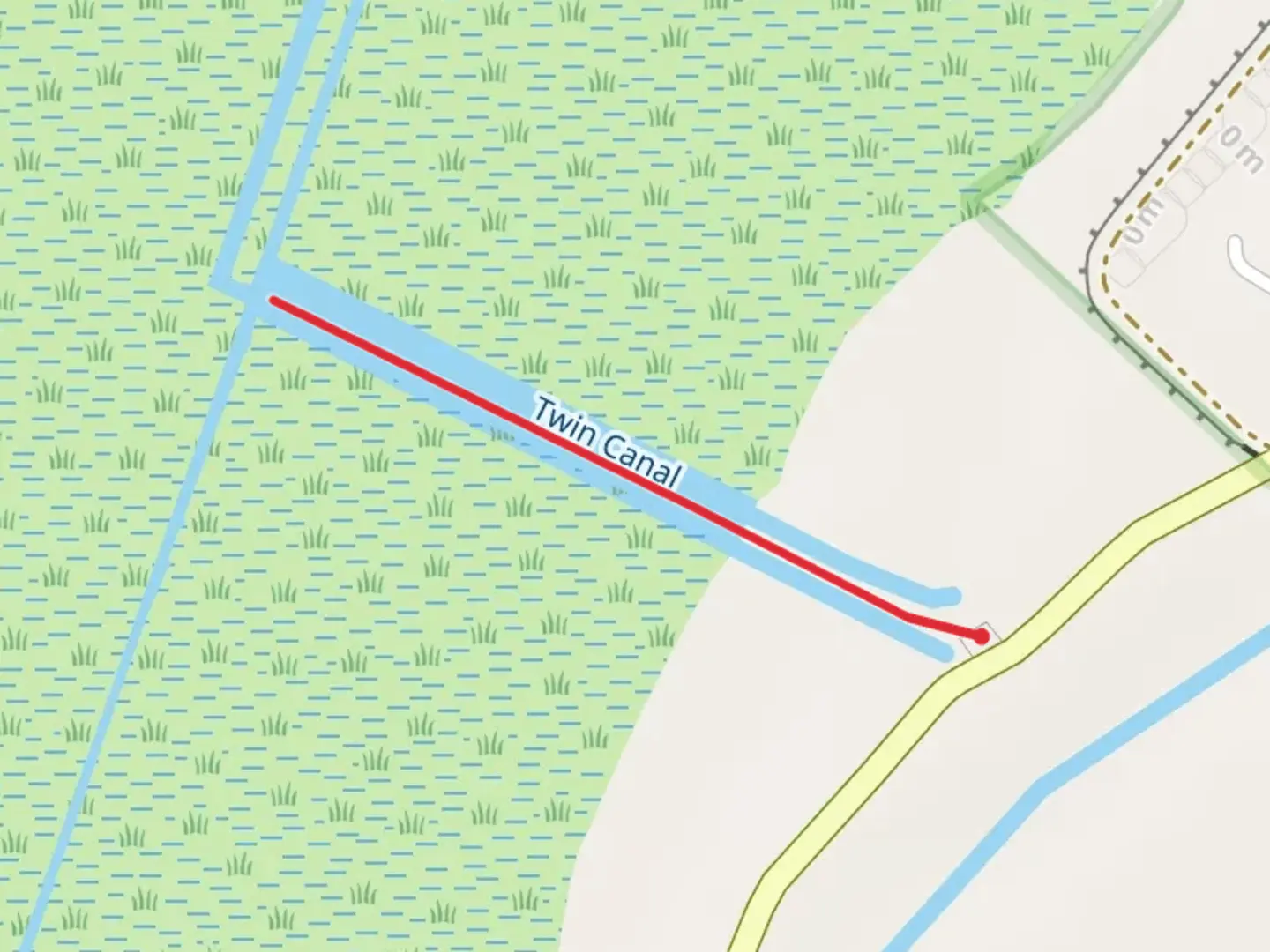 An image depicting the trail Twin Canals Trail and its surrounding area.