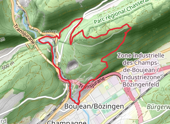 Bienne Taubenlochschlucht mobile static map