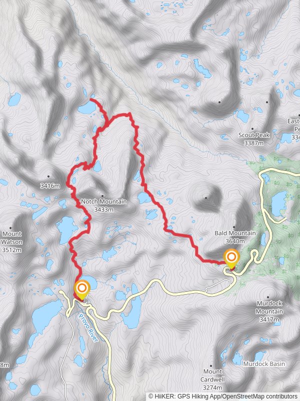 Trial Lake, The Notch, Meadow Lake and Clegg Lake