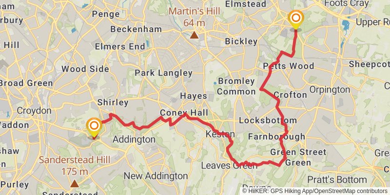 London Loop Trail stage 2 Map