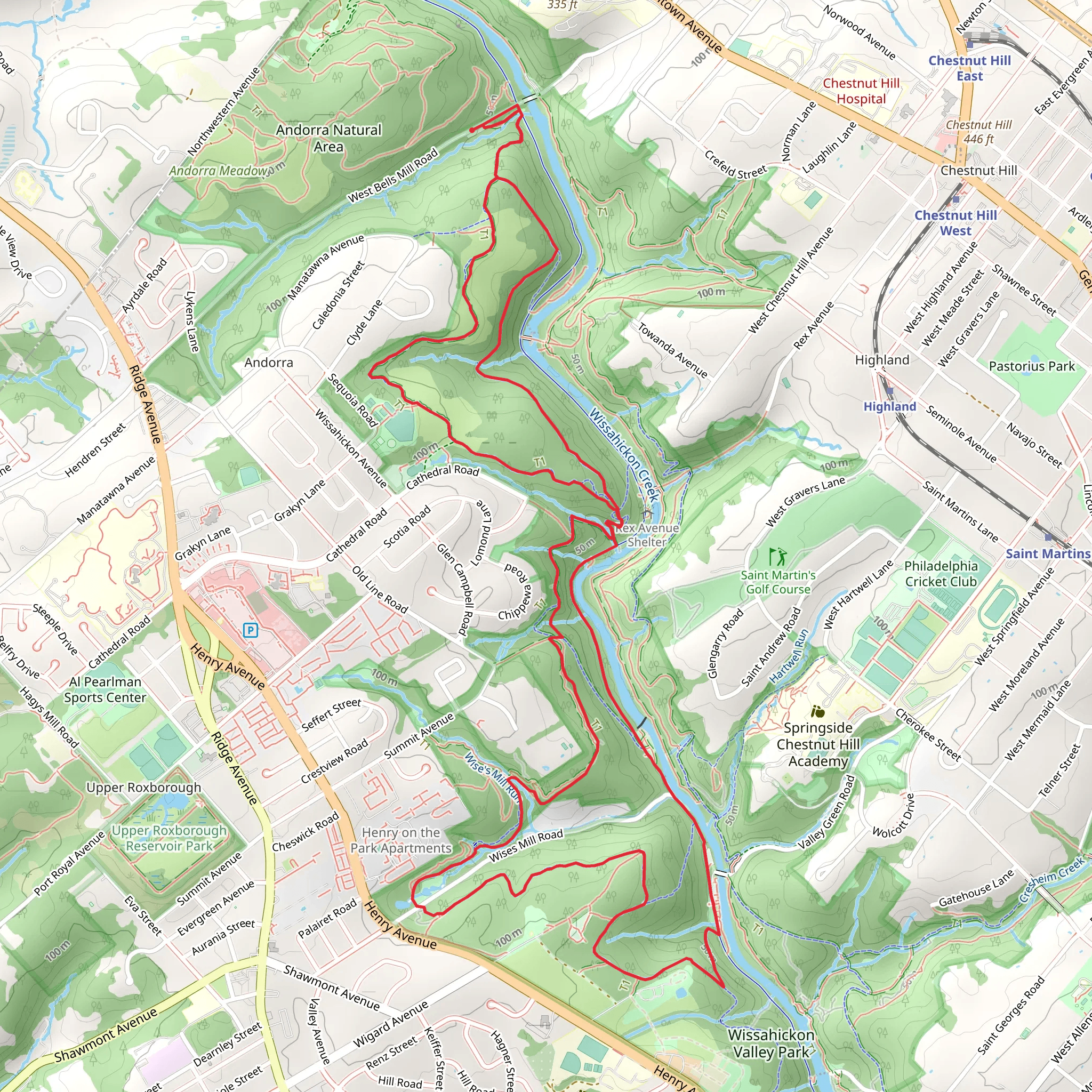 Hauston Playground - Orange Trail and Yellow Trail mobile static map