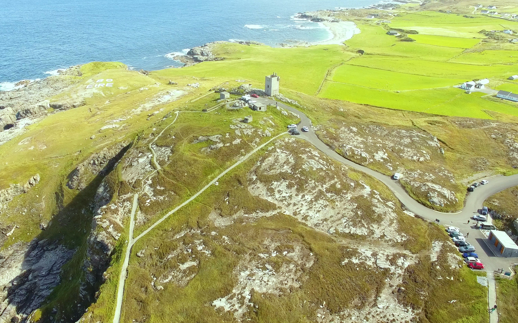 An image depicting the trail Malin Head Trail and its surrounding area.