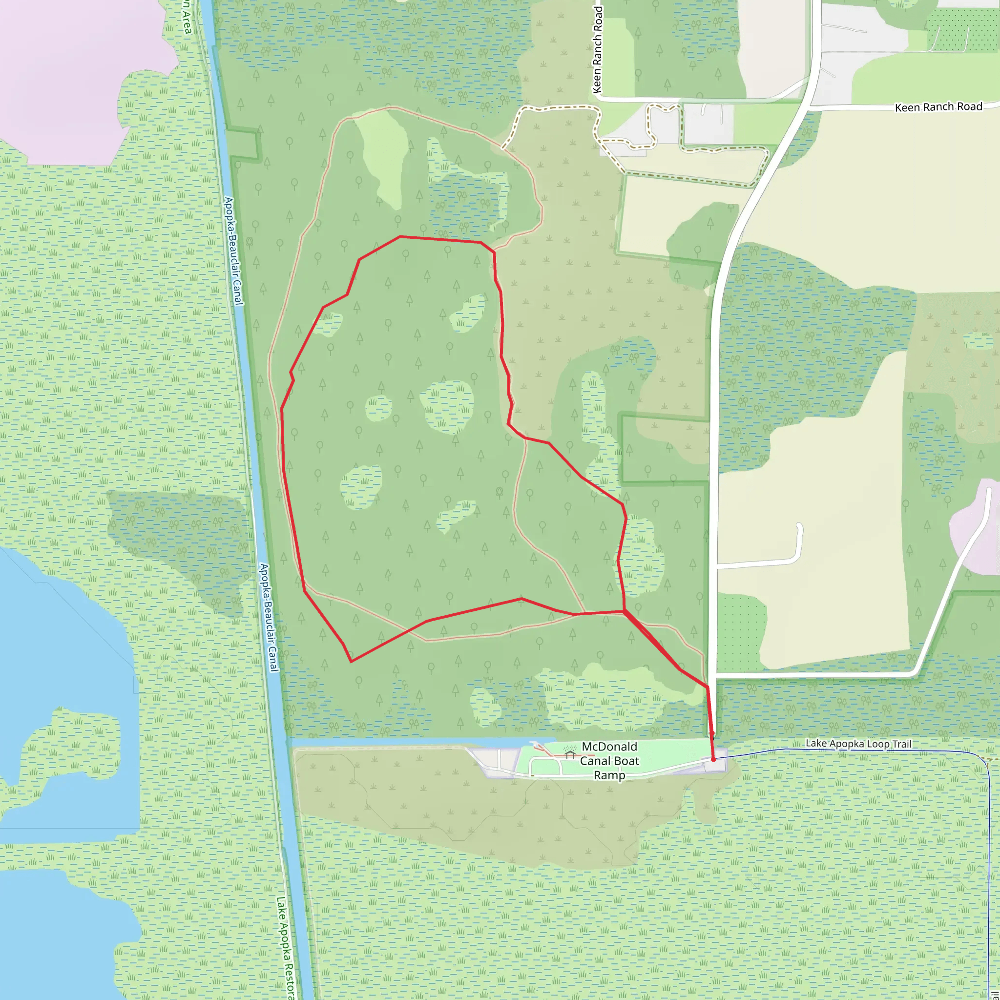 McDonald Canal Boat Ramp Loop mobile static map