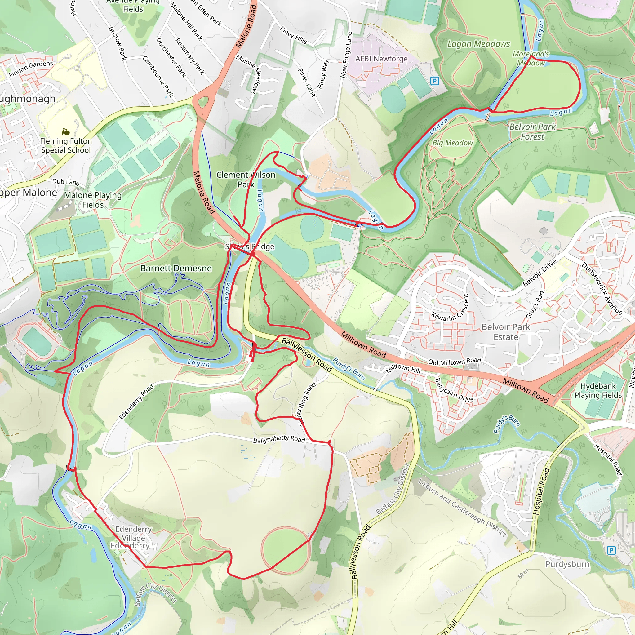 Giant's Ring, Lagan Meadows and Barnett Demense mobile static map