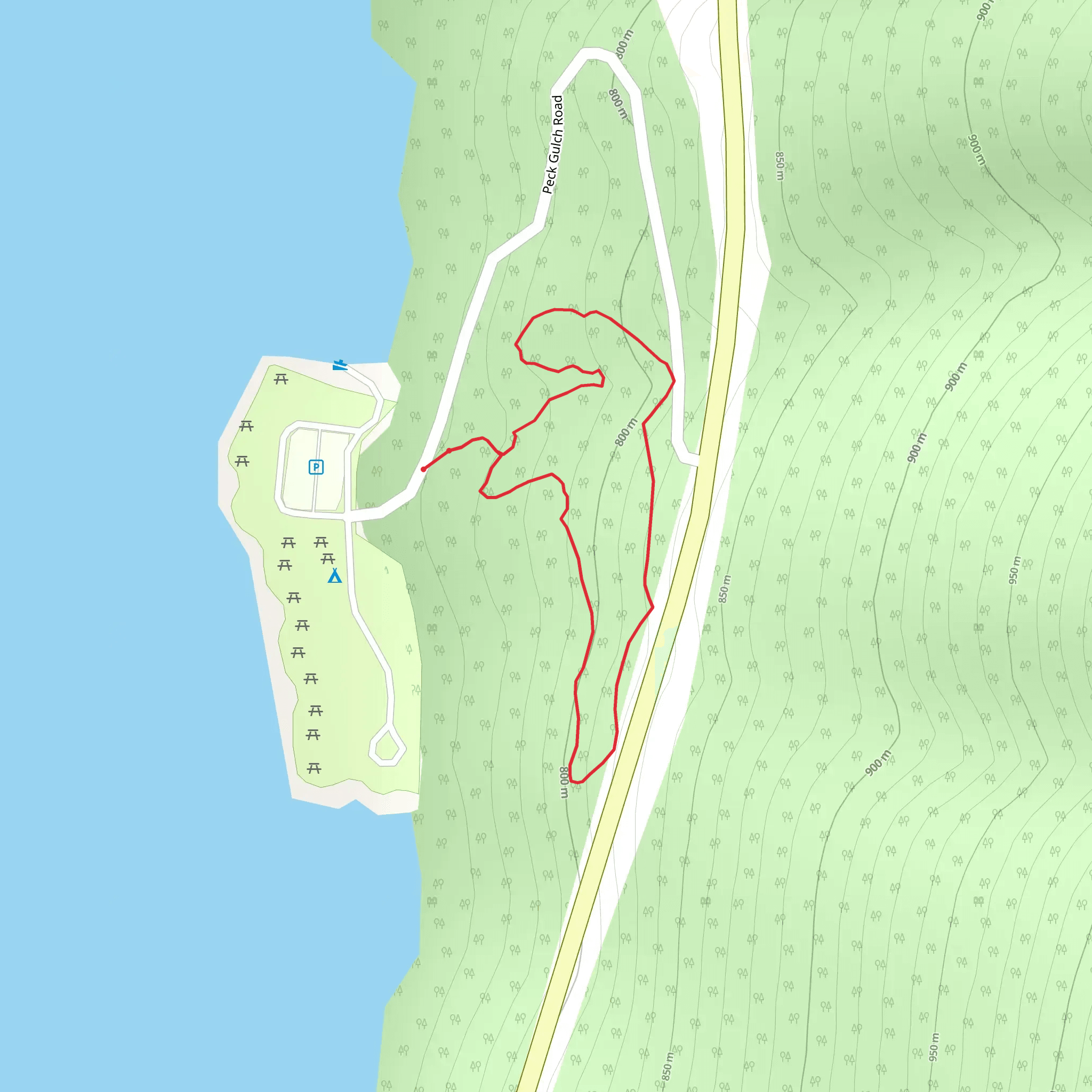 Peck Gulch Nature Trail mobile static map
