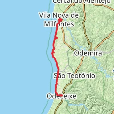 Rota Vicentina (Fishermen’s Trail) 5-Day Moderate Tour (Hillwalk Tours) mobile static map