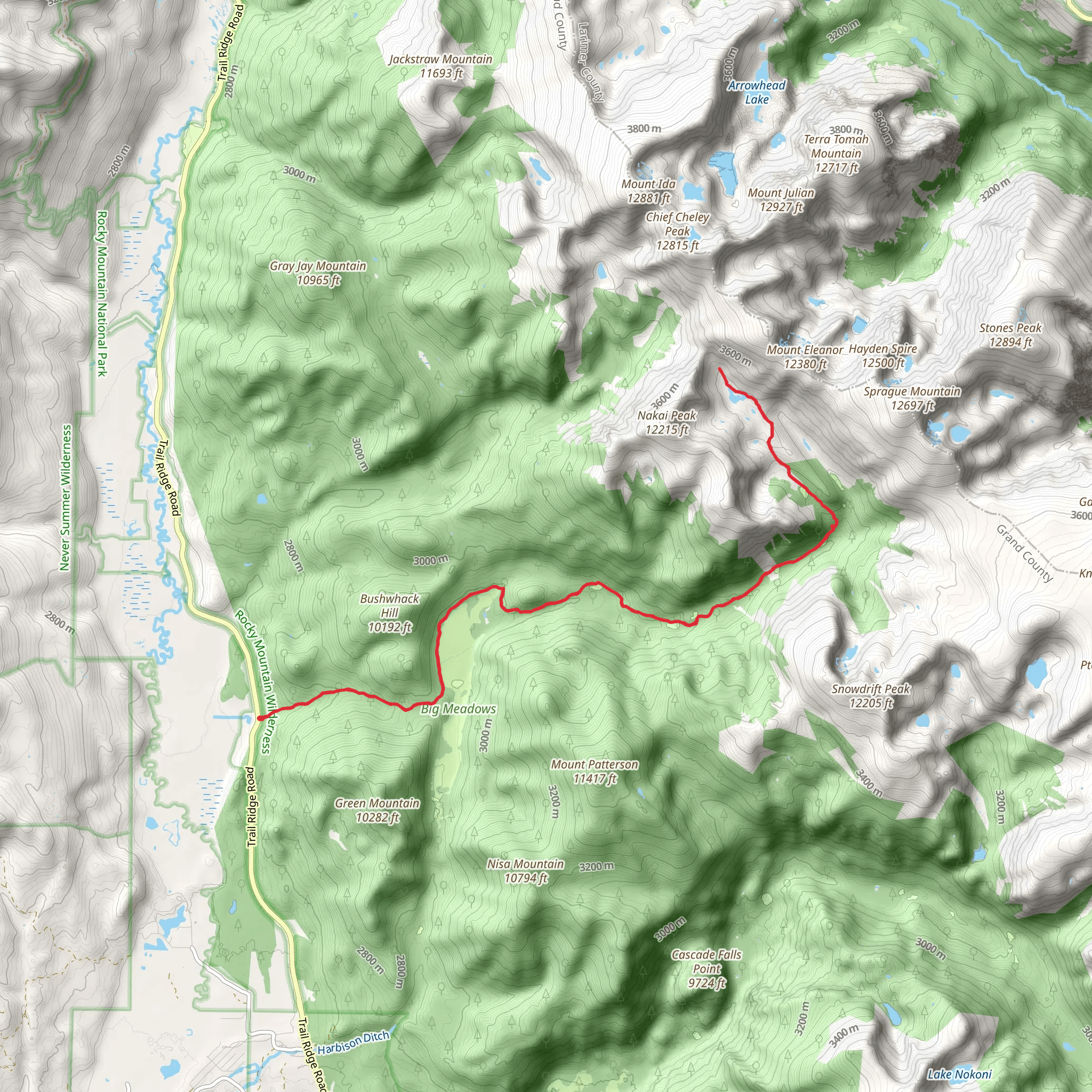 Haynach Lakes Trail mobile static map